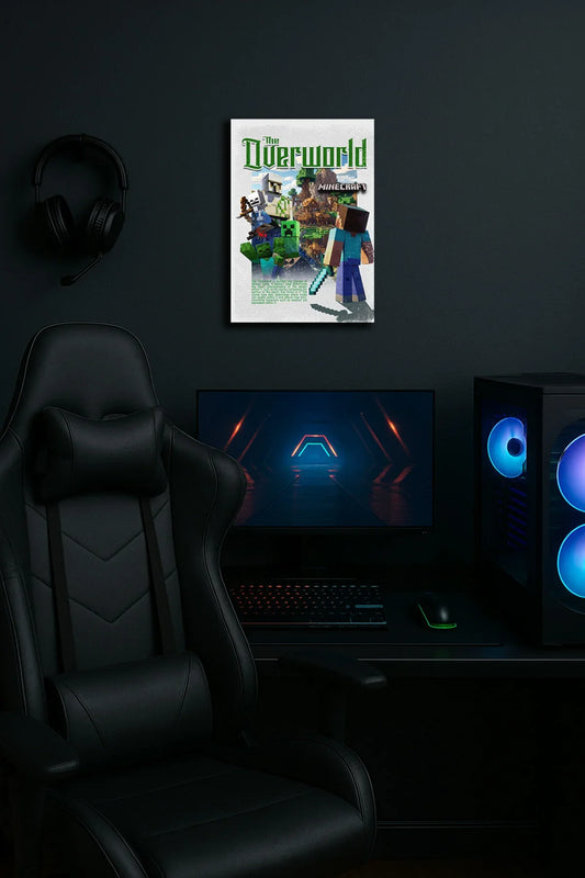 "Minecraft ,The Overworld" Baskılı Metal Poster 4 (Premium Kalite)