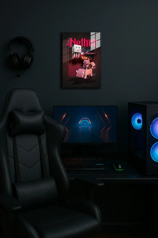 "Minecraft , The Nether" Baskılı Metal Poster 6 (Premium Kalite)