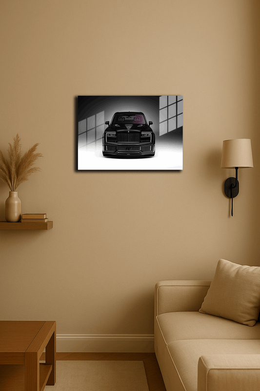 "Siyah Rolls-Royce" Baskılı Metal Poster (Premium Kalite)