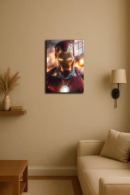 "Iron Man Marvel" Baskılı Metal Poster (Premium Kalite)