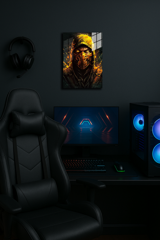 "Scorpion Mortal Kombat" Baskılı Metal Poster (Premium Kalite)