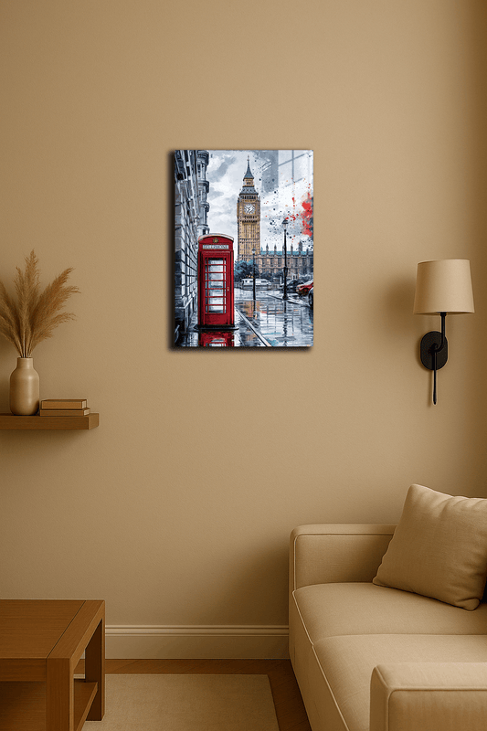 "Londra" Baskılı Metal Poster (Premium Kalite)