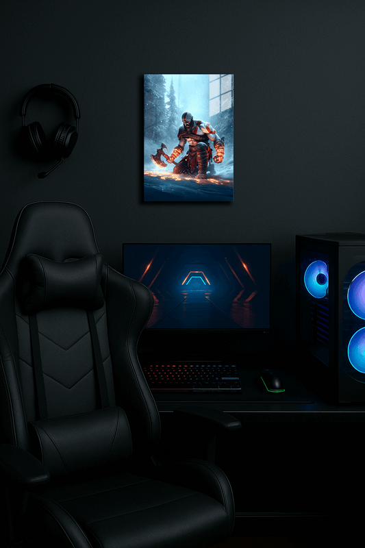 "God of War" Baskılı Metal Poster (Premium Kalite)