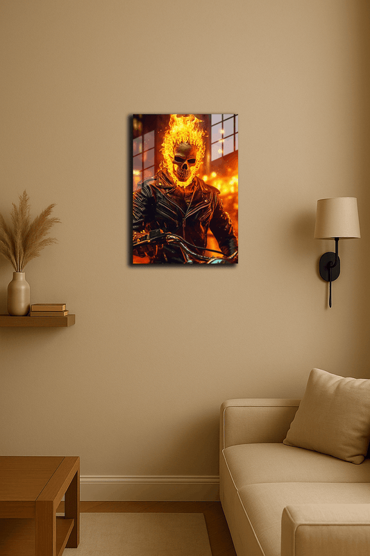 "Ghost Rider" Baskılı Metal Poster (Premium Kalite)