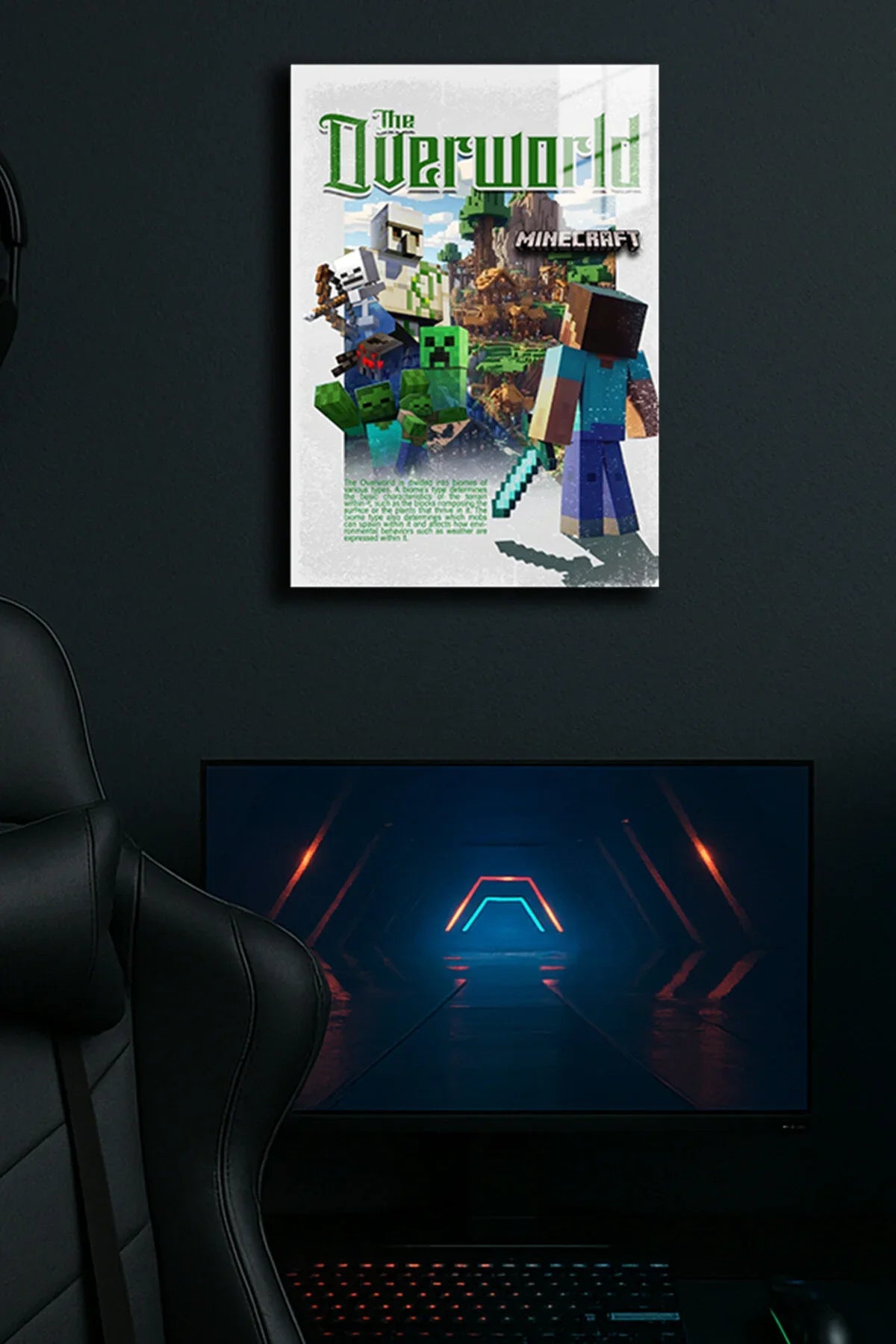 "Minecraft ,The Overworld" Baskılı Metal Poster 4 (Premium Kalite)