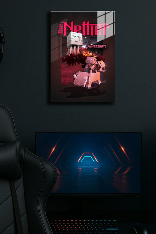 "Minecraft , The Nether" Baskılı Metal Poster 6  (Premium Kalite)