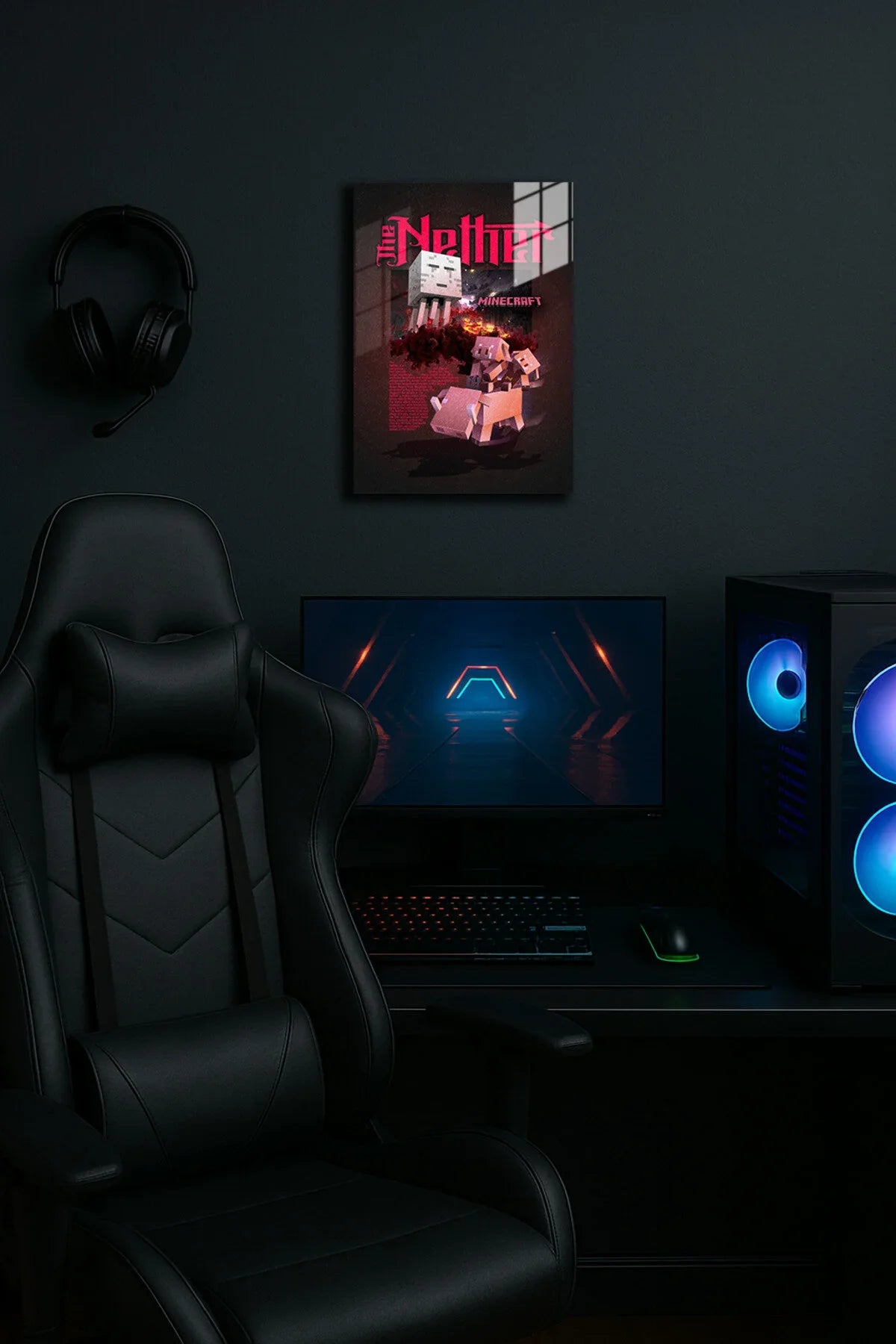 "Minecraft , The Nether" Baskılı Metal Poster 6  (Premium Kalite)