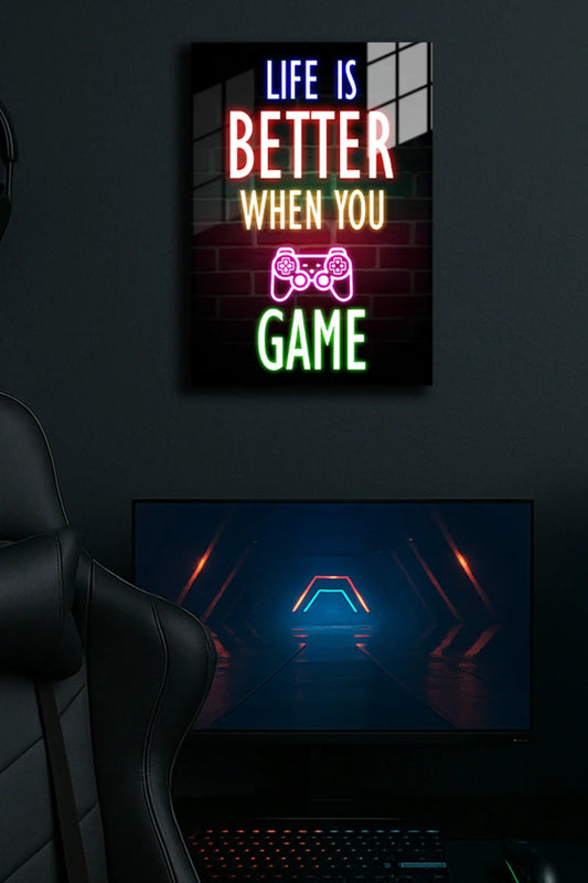 "Gamer" Baskılı Metal Poster (Premium Kalite)