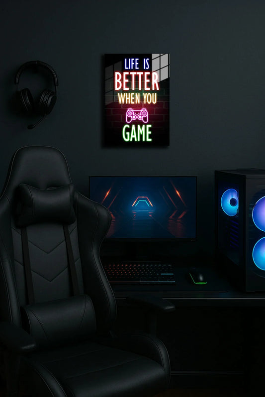 "Gamer" Baskılı Metal Poster (Premium Kalite)