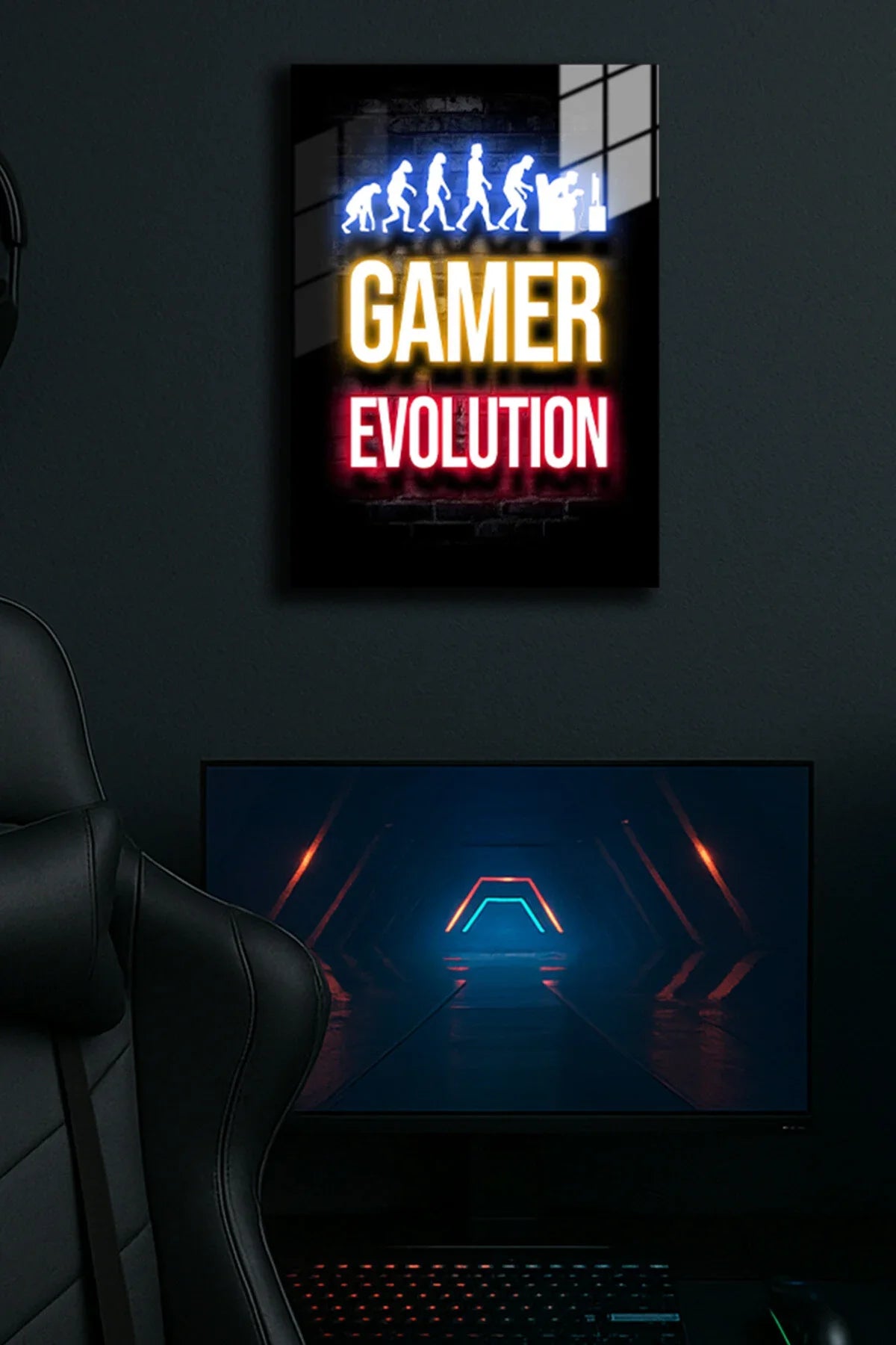 "Gamer" Baskılı Metal Poster 2 (Premium Kalite)