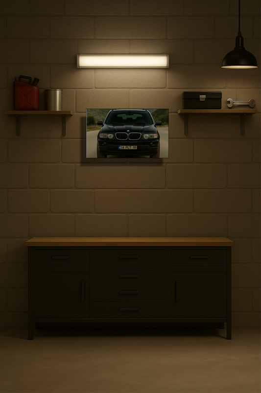 "Polat Alemdar Kurtlar Vadisi 34 PLT 18 Siyah BMW " Işıklı Metal Poster (Premium Kalite)