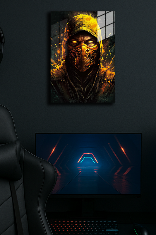 "Scorpion Mortal Kombat" Baskılı Metal Poster (Premium Kalite)