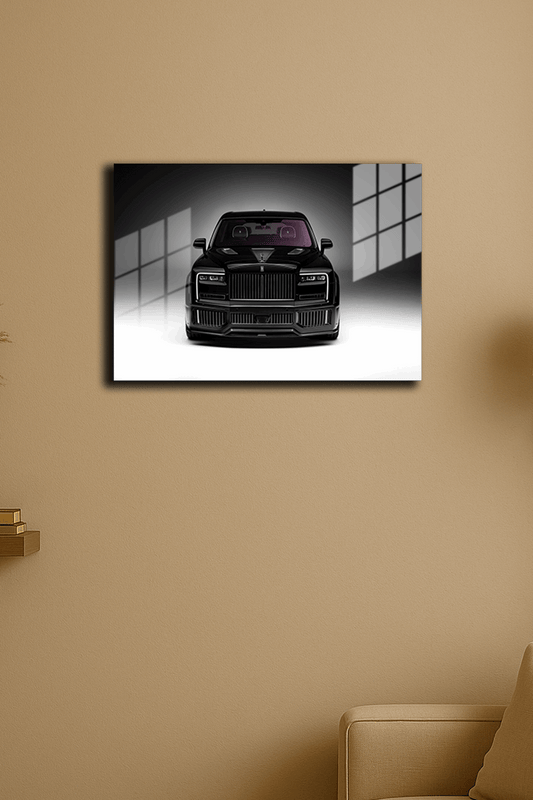 "Siyah Rolls-Royce" Baskılı Metal Poster (Premium Kalite)