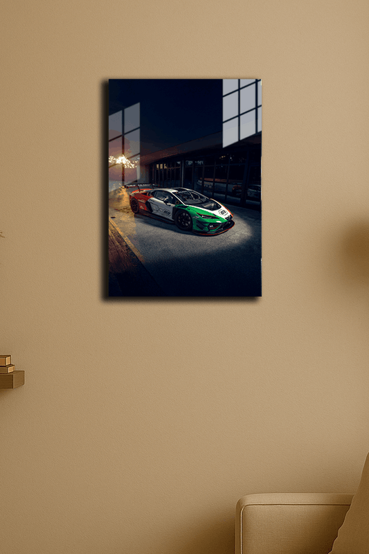 "GT Yarış Arabası" Baskılı Metal Poster 2 (Premium Kalite)