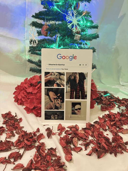 "Google" Baskılı Metal Poster Çerçeveli/Çerçevesiz 20x30 CM (Sevgililer Günü Özel)
