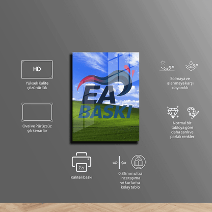 "BMW" Işıklı Metal Poster, Siyah (Premium Kalite)