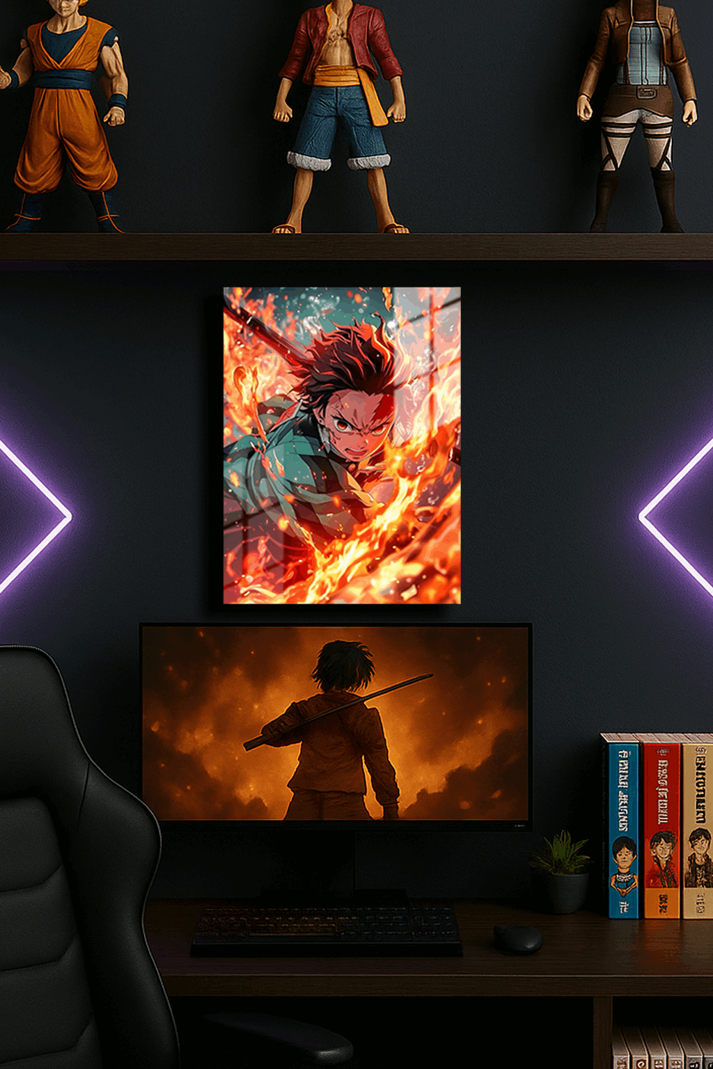 "Tanjiro Kamado Demon Slayer" Baskılı Metal Poster 2 (Premium Kalite)