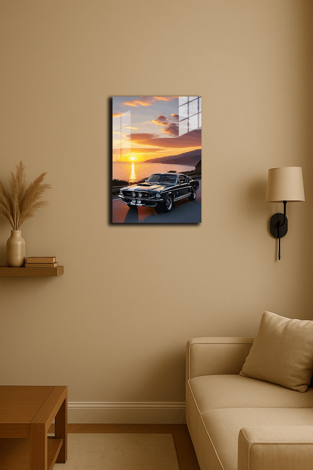 Klasik Tarz Araba Baskılı Metal Poster (Premium Kalite)