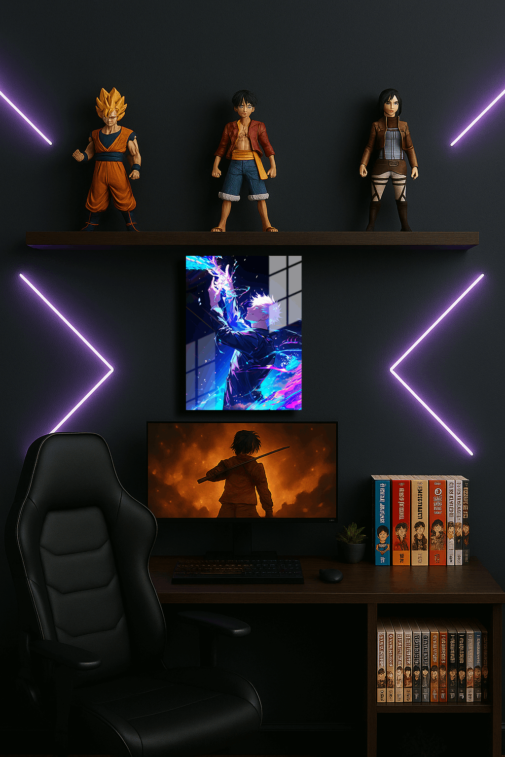 "Gojo Satoru Jujutsu Kaisen" Baskılı Metal Poster (Premium Kalite)