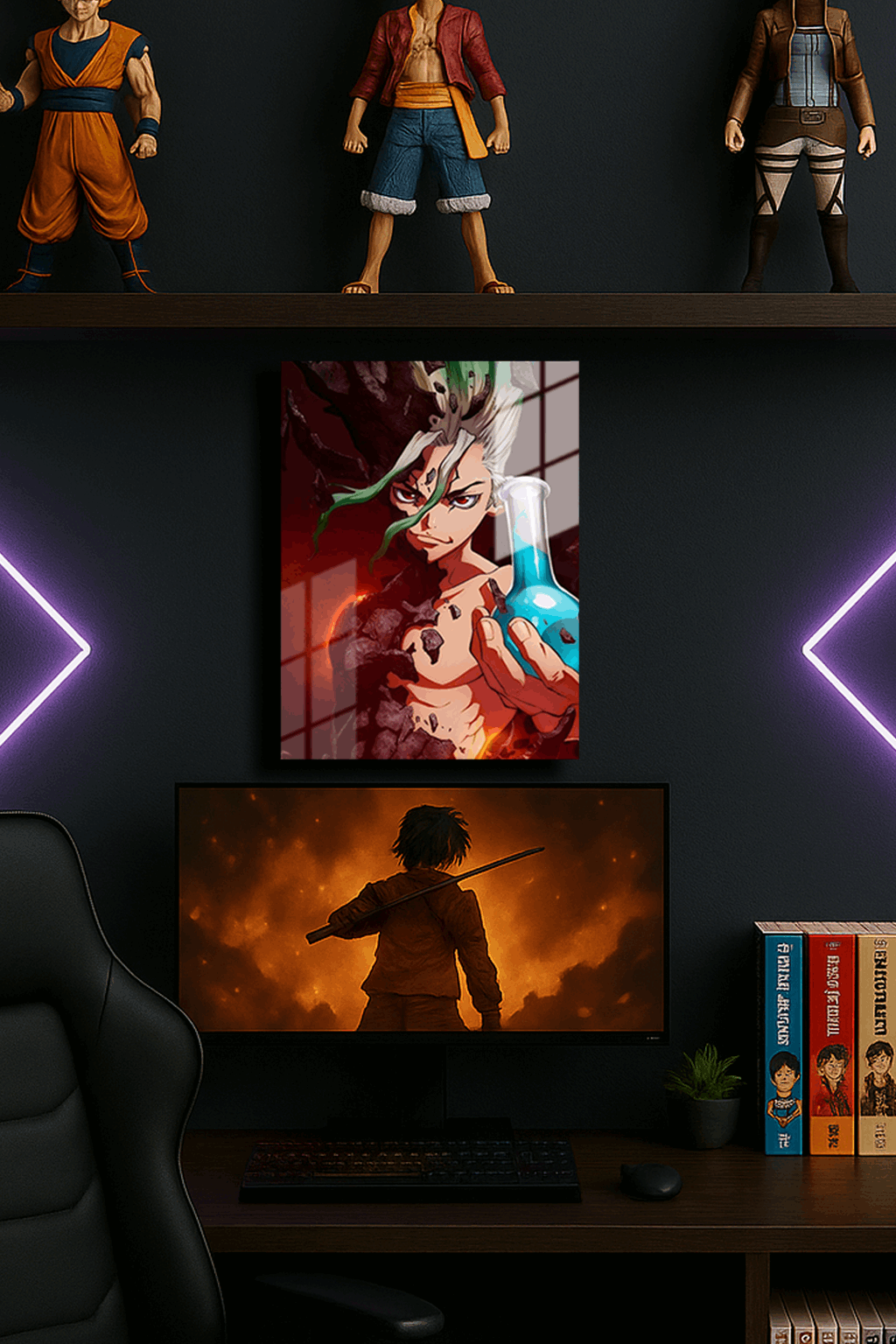 "Senku Dr.Stone" Baskılı Metal Poster (Premium Kalite)