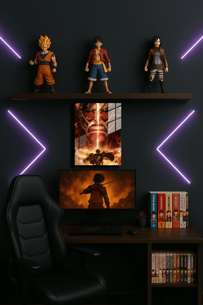 "Attack on Titan" Baskılı Metal Poster (Premium Kalite)