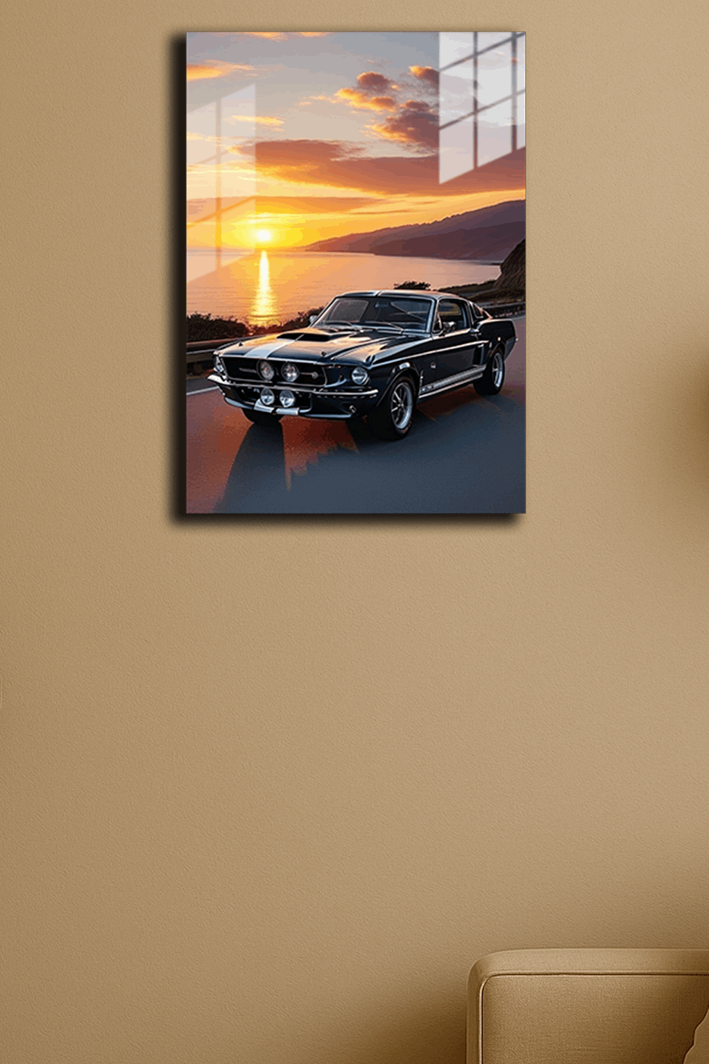 Klasik Tarz Araba Baskılı Metal Poster (Premium Kalite)