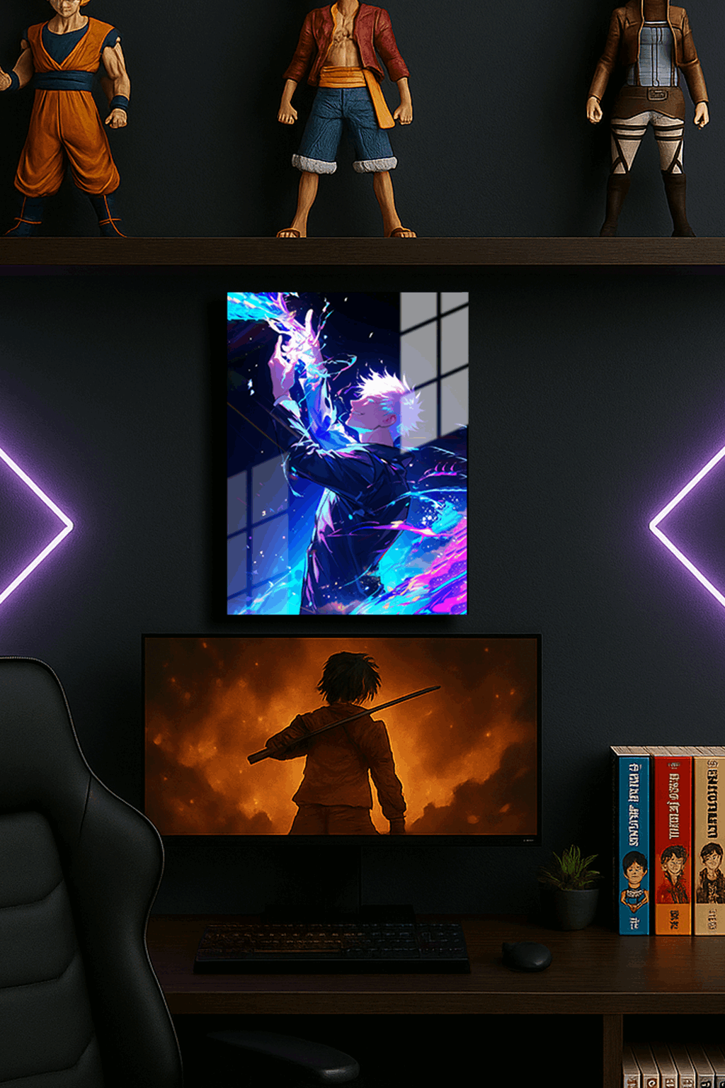 "Gojo Satoru Jujutsu Kaisen" Baskılı Metal Poster (Premium Kalite)