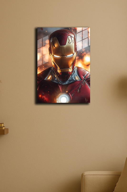 "Iron Man Marvel" Baskılı Metal Poster (Premium Kalite)