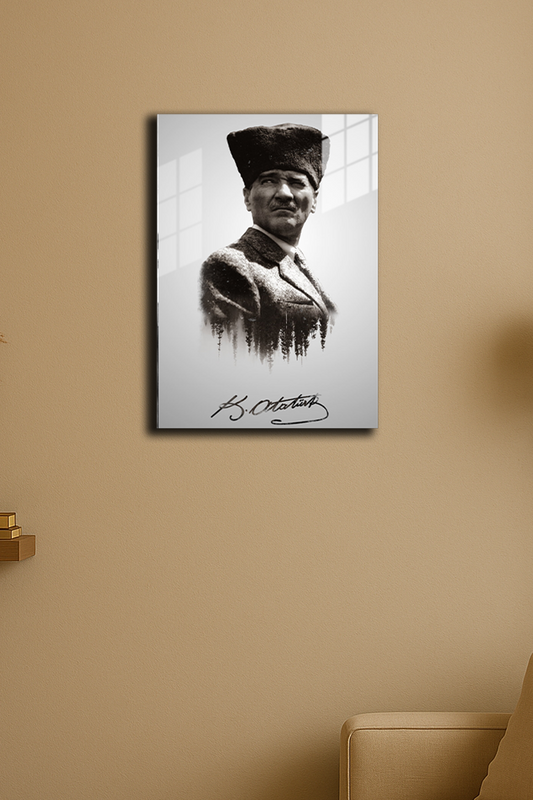 "ATATÜRK" Baskılı Metal Poster 3 (Premium Kalite)