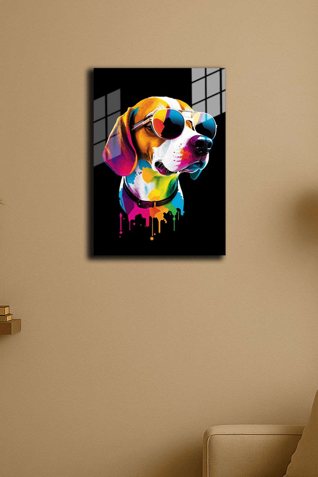 "Cool Köpek" Baskılı Metal Poster (Premium Kalite)