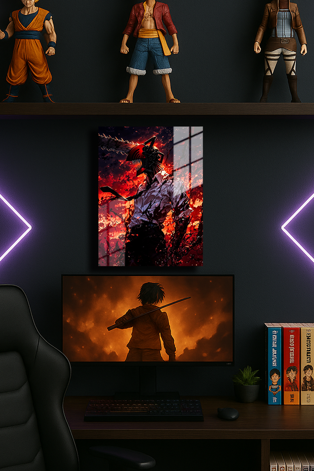 "Chainsaw Man" Baskılı Metal Poster (Premium Kalite)