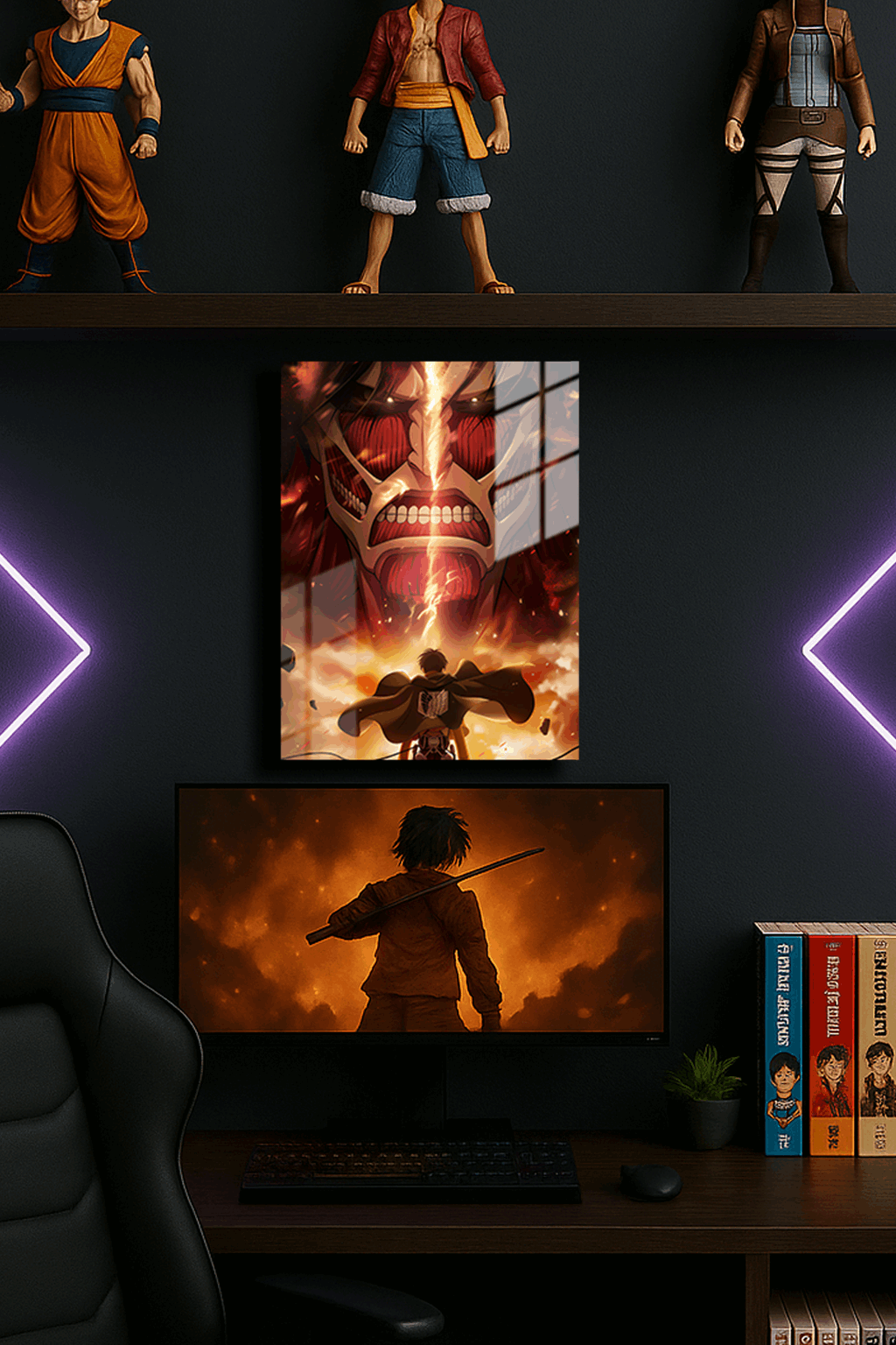 "Attack on Titan" Baskılı Metal Poster (Premium Kalite)