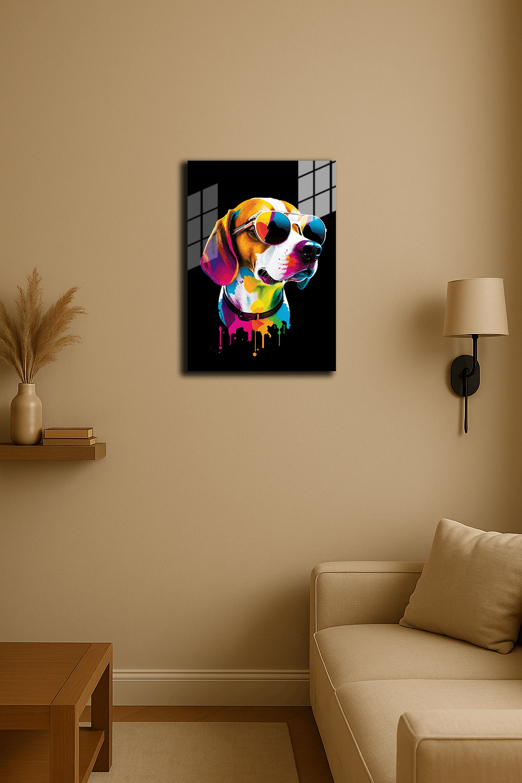 "Cool Köpek" Baskılı Metal Poster (Premium Kalite)