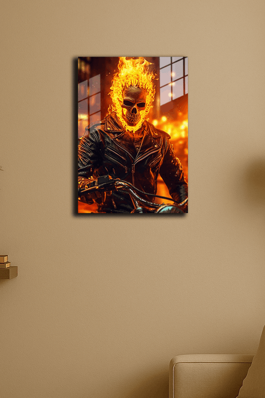 "Ghost Rider" Baskılı Metal Poster (Premium Kalite)