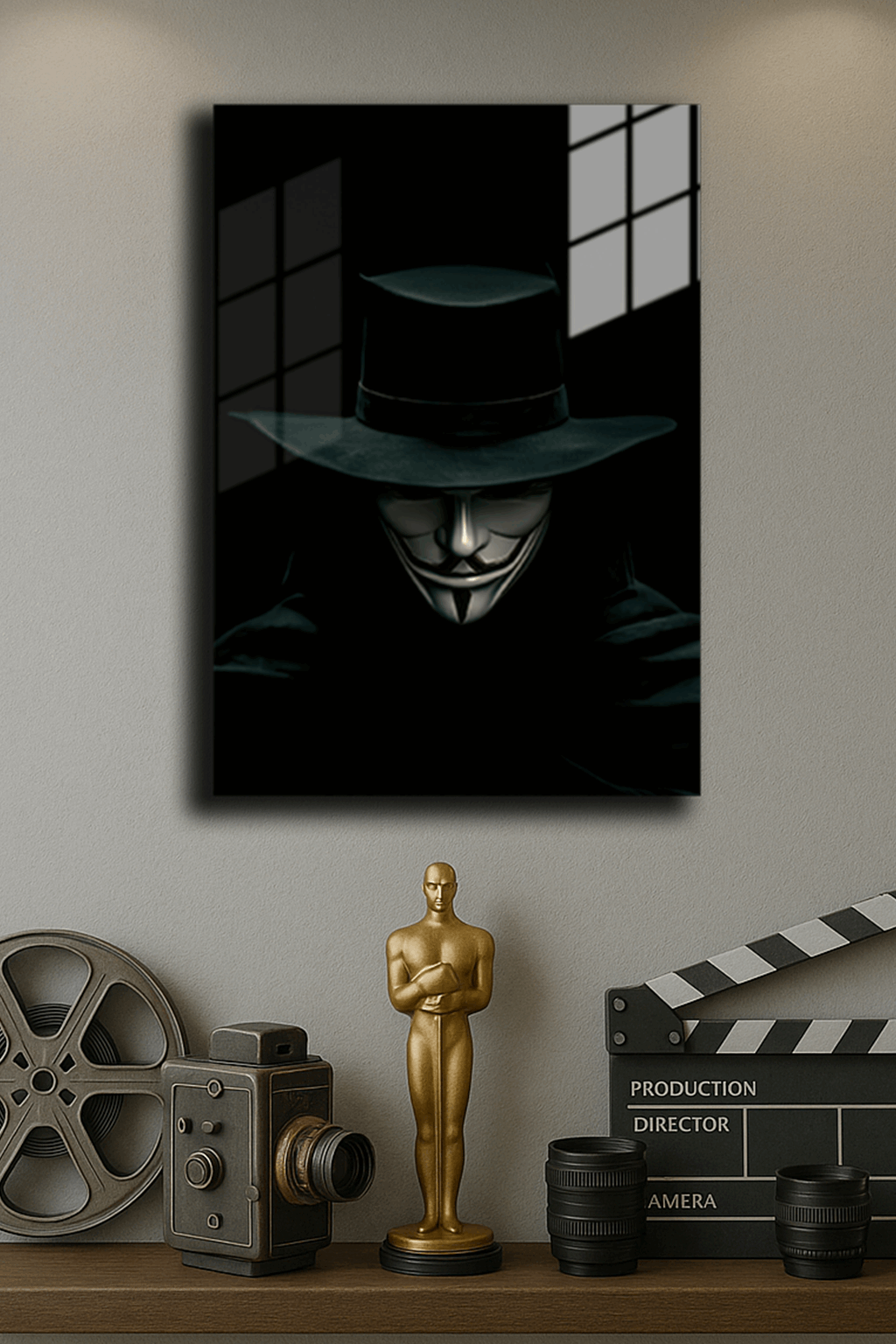 "V For Vendetta" Baskılı Metal Poster (Premium Kalite)