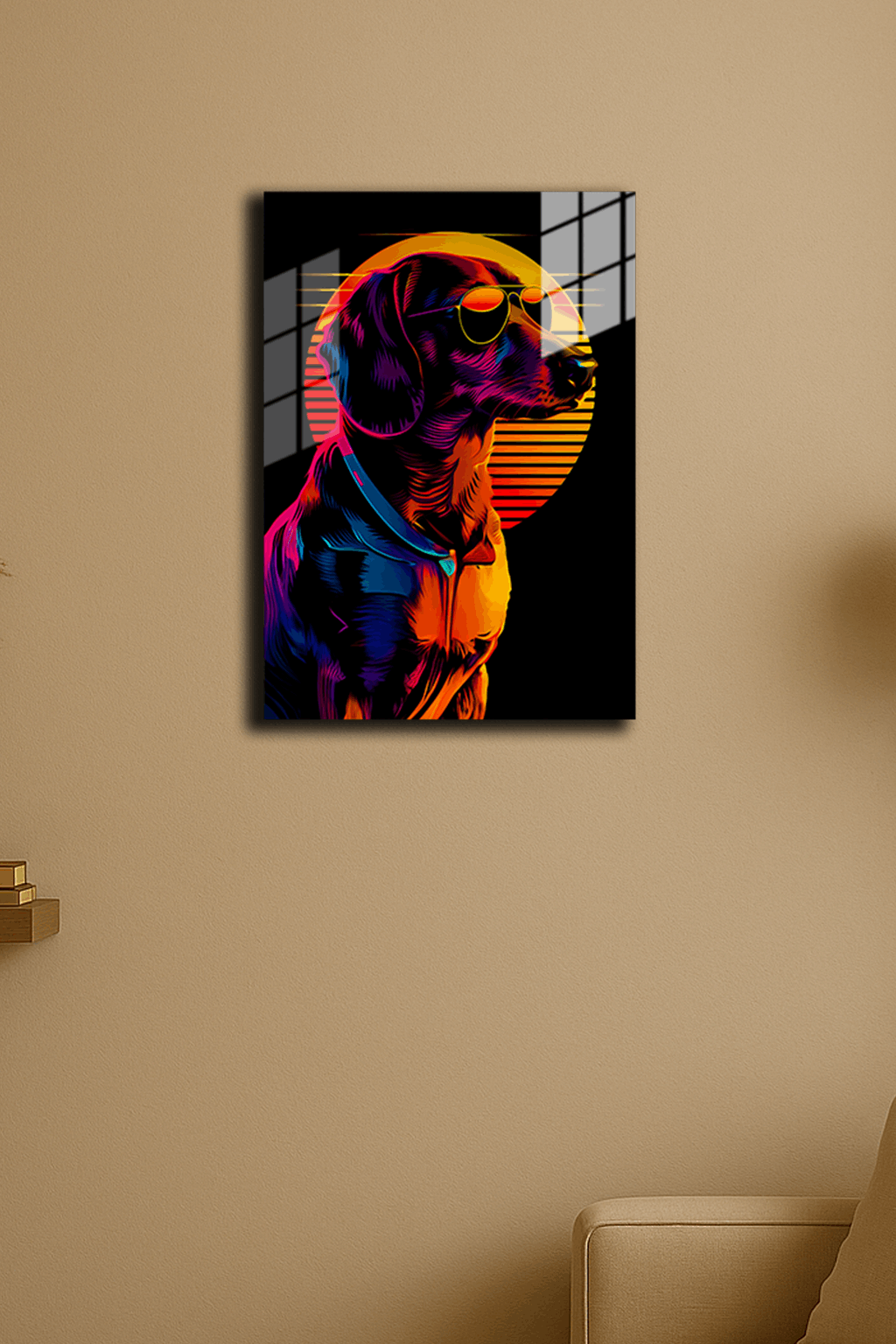 "Cool Köpek" Baskılı Metal Poster 2 (Premium Kalite)