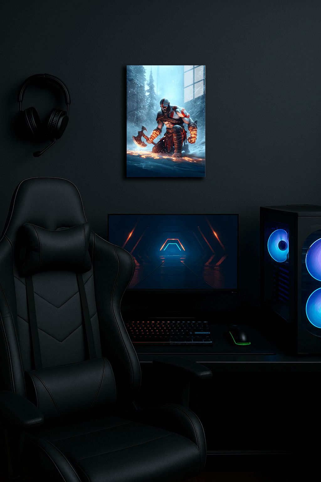 "God of War" Baskılı Metal Poster (Premium Kalite)