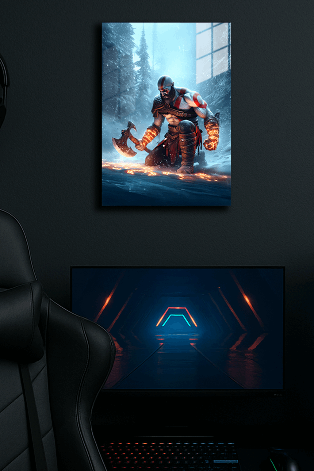 "God of War" Baskılı Metal Poster (Premium Kalite)