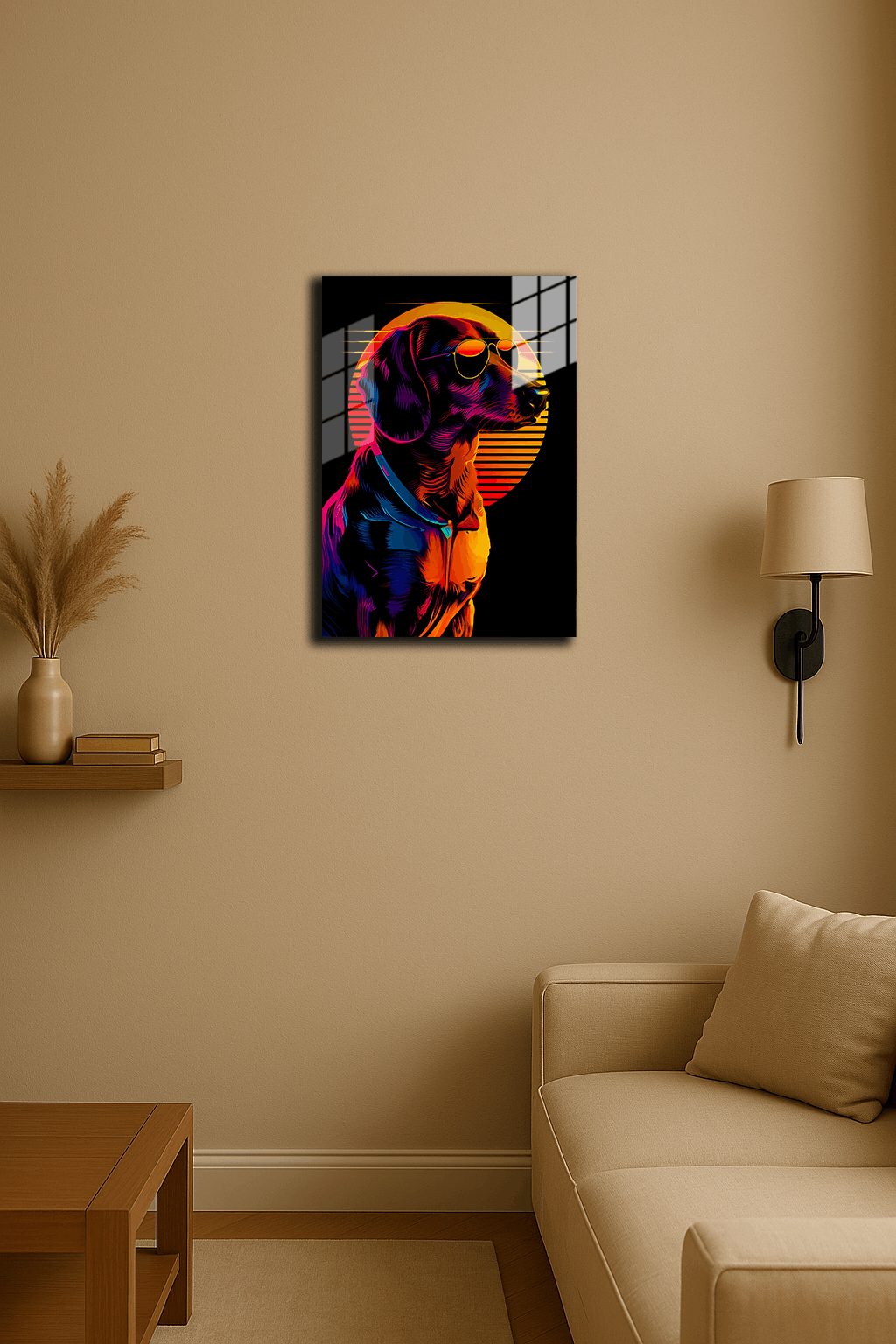 "Cool Köpek" Baskılı Metal Poster 2 (Premium Kalite)