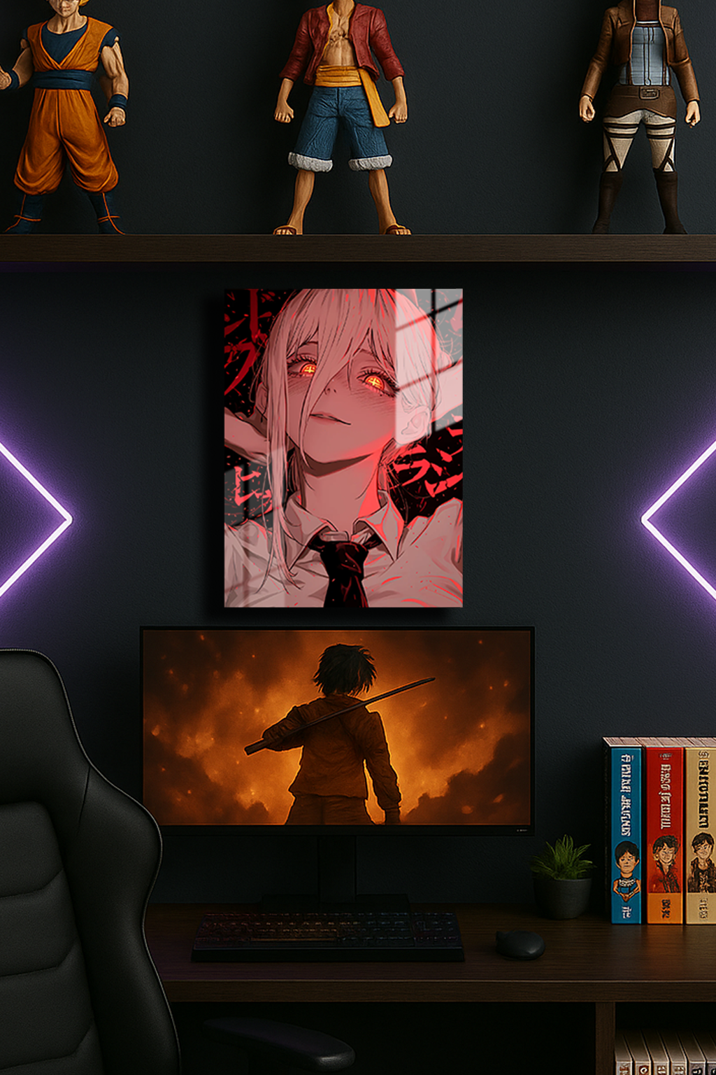 "Chainsaw Man Makima" Baskılı Metal Poster (Premium Kalite)