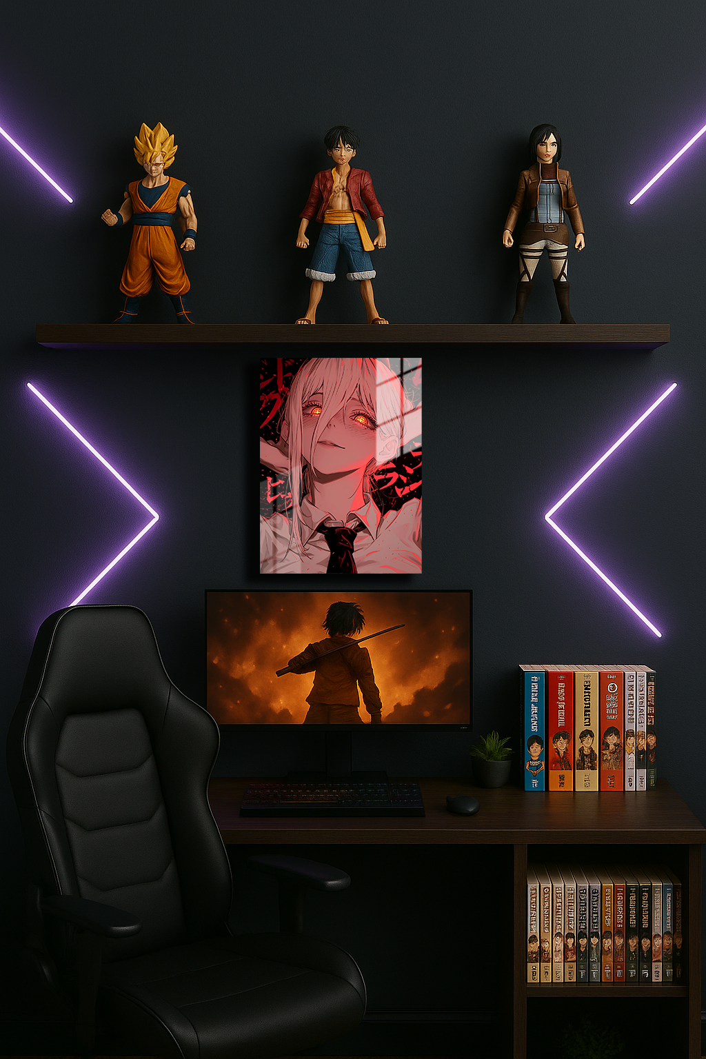 "Chainsaw Man Makima" Baskılı Metal Poster (Premium Kalite)