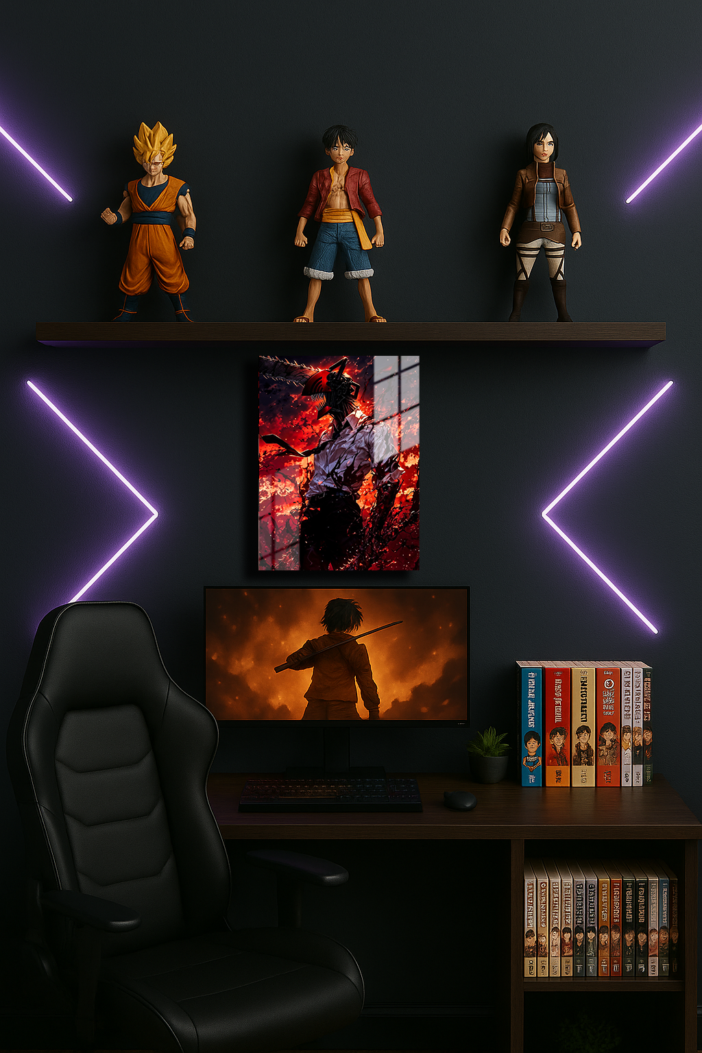 "Chainsaw Man" Baskılı Metal Poster (Premium Kalite)