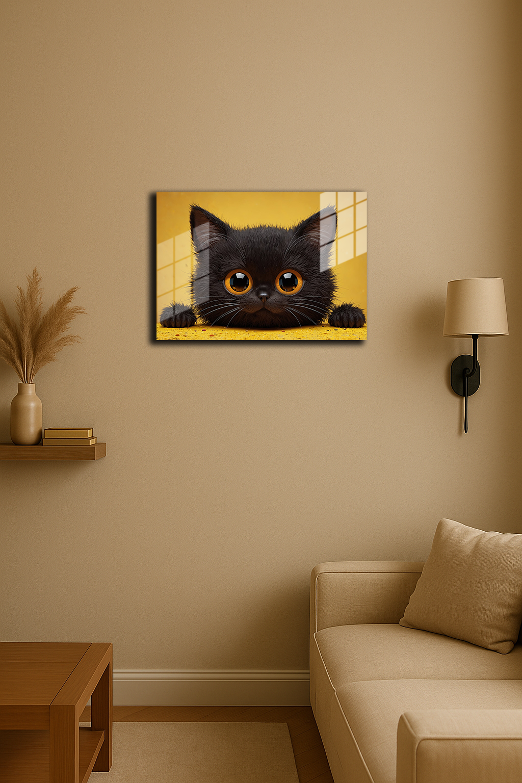 "Tatlı Kedi" Baskılı Metal Poster  (Premium Kalite)