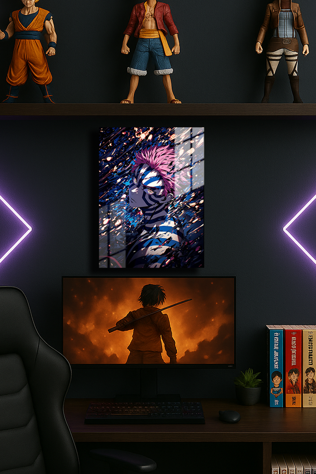 "Akaza Demon Slayerl" Baskılı Metal Poster (Premium Kalite)