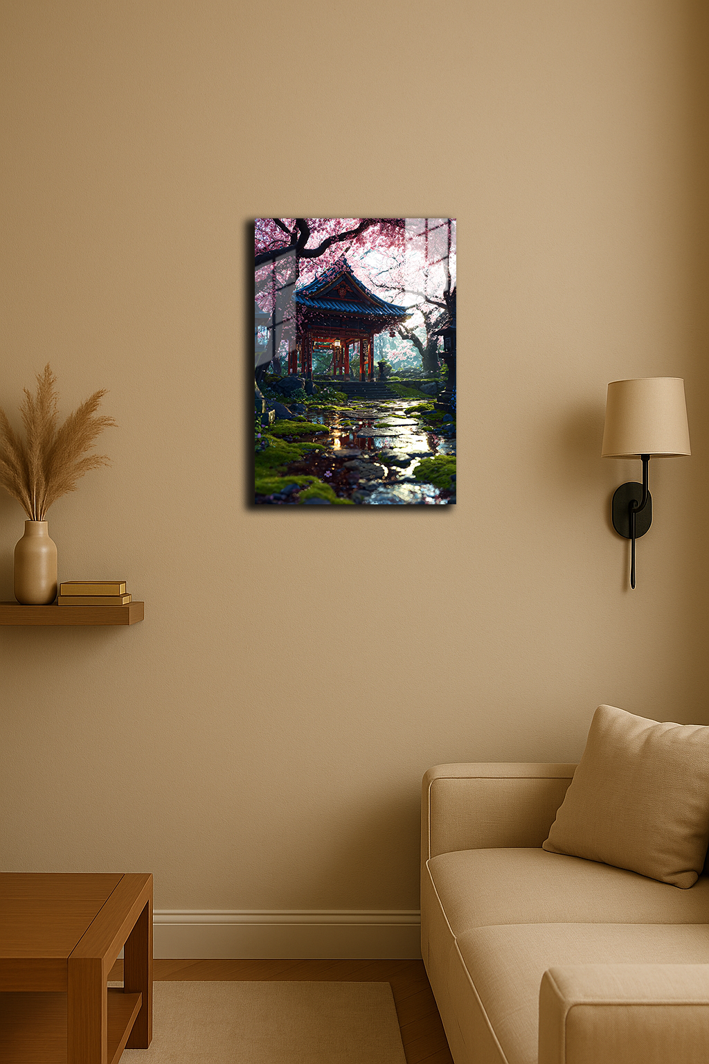 "Japon Tapınağı" Baskılı Metal Poster (Premium Kalite)